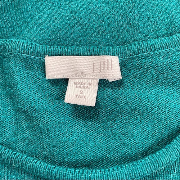 J. Jill Teal Aqua Long Tunic Sweater Size Small Tall - Picture 8 of 11